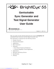Ensemble Designs BrightEye 55 User Manual