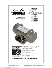 Global Manufacturing Quiet Thunder QT2-40X Operating Instructions Manual