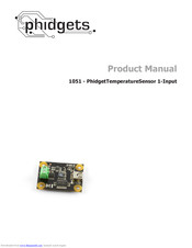 Phidgets PhidgetTemperatureSensor 1-Input User's Product Manual