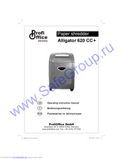 ProfiOffice Alligator 620 CC Plus Operating Instructions Manual