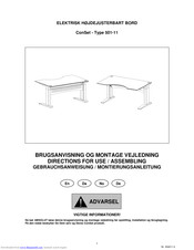 CONSET 501-11 Directions For Use And Assembling