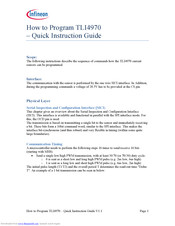 Infineon TLI4970 Quick Instruction Manual