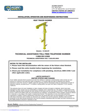Acorn Safety S1360-HT Installation, Operation And Maintenance Instructions