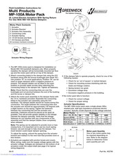 Greenheck MP-100A Installation Instructions