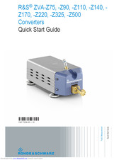 R&S ZVA-Z75 Quick Start Manual