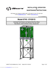 Haws 8740 Installation, Operation & Maintenance Instructions Manual