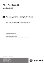 Becker S01 Assembly And Operating Instructions Manual