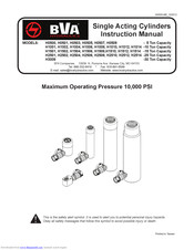 BVA H1010 Instruction Manual