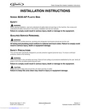 Cornelius NORDIC B230-AP Installation Instructions
