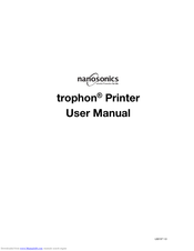 Nanosonics trophon printer User Manual