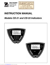 OHAUS CD-33 Instruction Manual