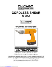 Chicago Electric 90541 Operating Instructions Manual