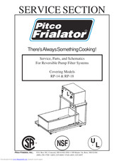 Pitco RP-14 Service, Parts And Schematics
