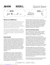 Aviom BOOM-1 Quick Start