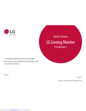 LG 34GK950G Owner's Manual