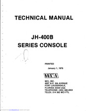 MCi JH-400B Series Technical Manual