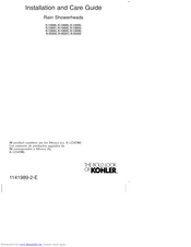 Kohler K-45200 Installation And Care Manual