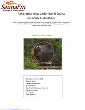 SaunaFit Panoramic-View Cedar Barrel Assembly Instructions Manual