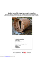 SaunaFit Cedar Barrel Assembly Instructions Manual