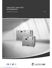 SystemAir Topvex SX/C Series Installation Instructions Manual