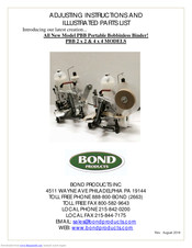 Bond PBB 2 x 2 Adjusting Instructions And Illustrated Parts List