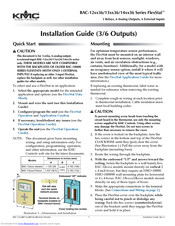 KMC Controls FlexStat BAC-13xx36 Series Installation Manual