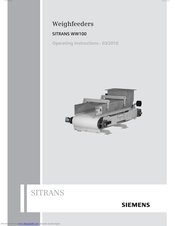 Siemens SITRANS WW100 Operating Instructions Manual