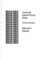 Melles Griot 13 PDC 001/IEEE Operator's Manual