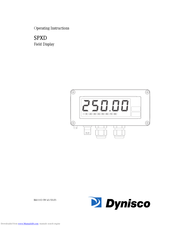 Dynisco SPXD Operating Instructions Manual