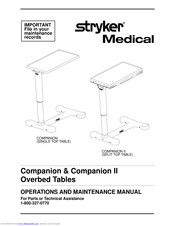 Stryker Medical COMPANION II Operation And Maintenance Manual