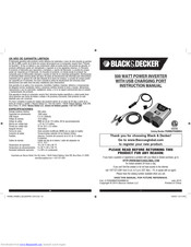 Black & Decker PI500BBCA Instruction Manual