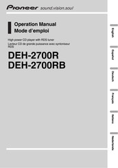 Pioneer DEH-2700R Operation Manual