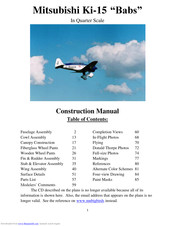Mitsubishi Ki-15 Babs Construction Manual