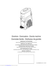 Sencotel Granita machine Operating Instructions Manual