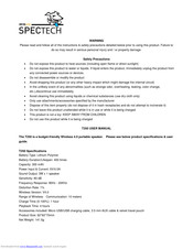 Spectech T250 User Manual