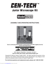 CEN-TECH 93233 Operating Instructions Manual