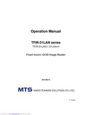 MTS Systems TFIR-31LAN-H Operation Manual