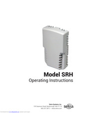 Setra Systems SRH12PD11T3NC Operating Instructions Manual