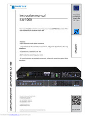 Phoenix ILA-1000 Instruction Manual