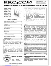 Procom BL28TYLA-C Owner's Operation And Installation Manual