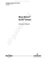 Micro Motion CMF100 Instruction Manual