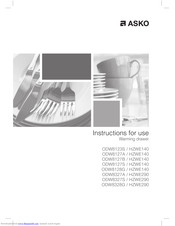 Asko ODW8327A/HZWE290 Instructions For Use Manual