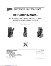 Grindmaster Cecilware JX45AFR Operation Manual