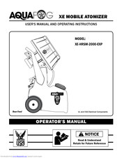 Aquafog XE-HRSM-2000-EXP User's Manual And Operating Instructions