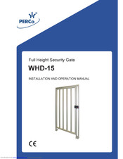 PERCo WHD-15 Installation And Operation Manual