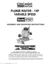 Chicago Electric 47937 Assembly And Operating Instructions Manual