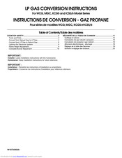 KitchenAid MGC Series Propane Conversion Instructions