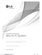 LG MCS206F Owner's Manual