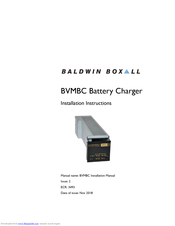 Baldwin Boxall BVMBC Installation Instructions Manual
