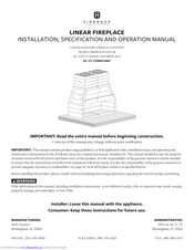 FireRock FIREROCK LINEAR Installation, Specification And Operation Manual